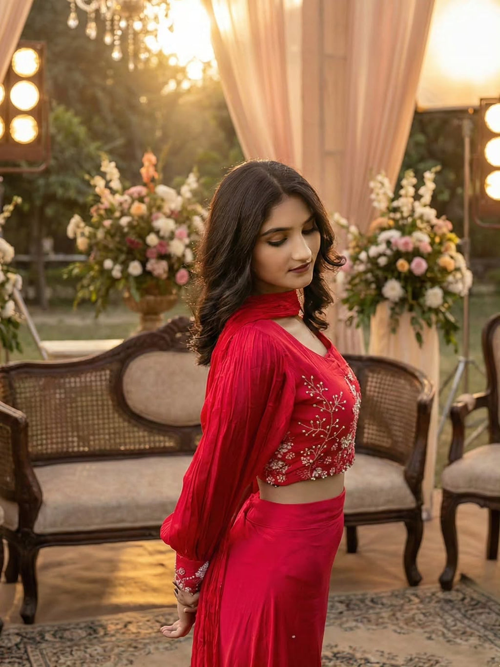 Ruby Red Palazzo Set