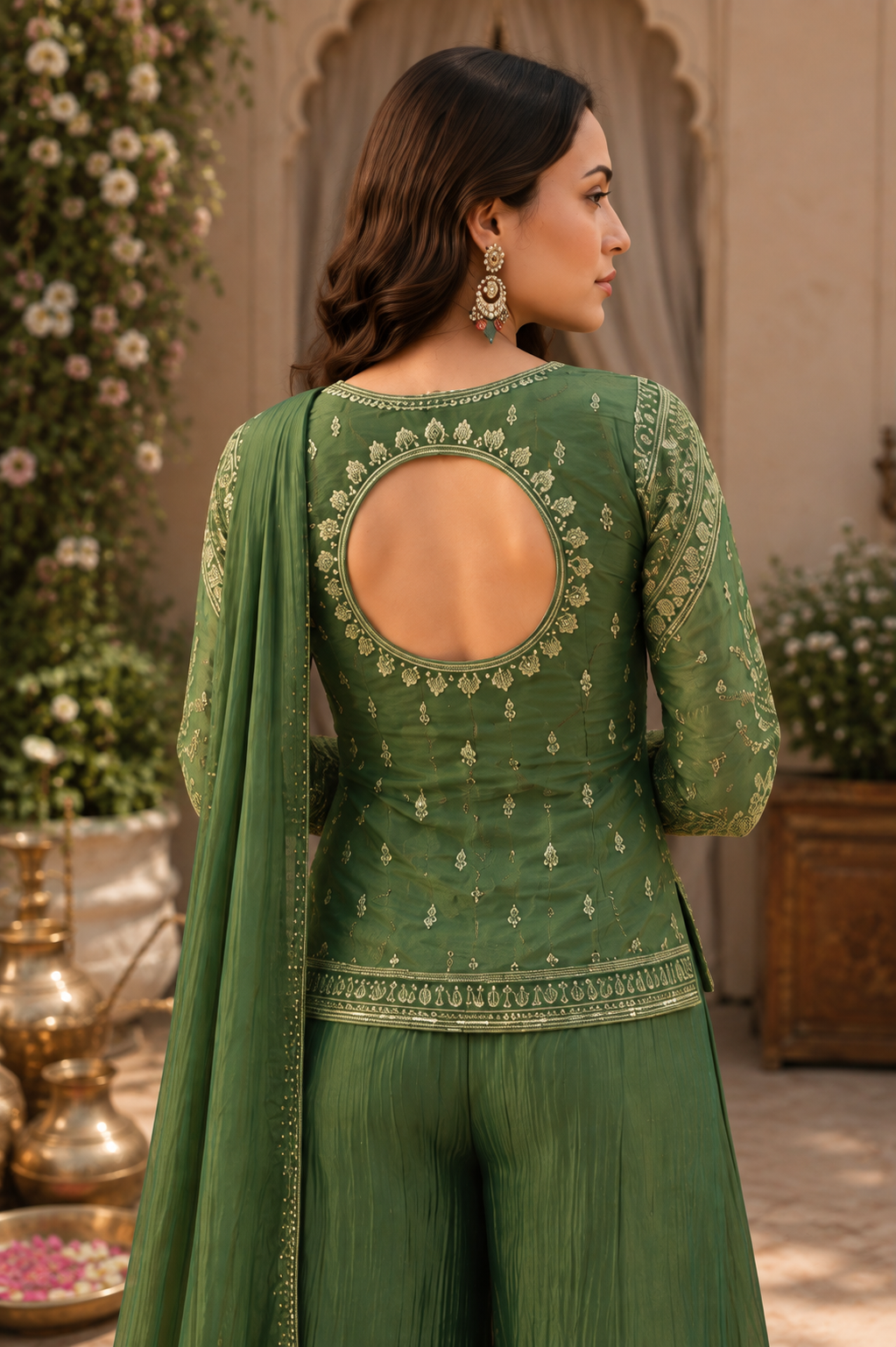 Olive Luxe Palazzo Set